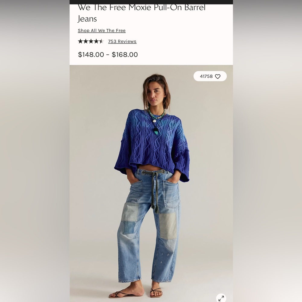 We The Free Moxie Pull-On barrel jeans